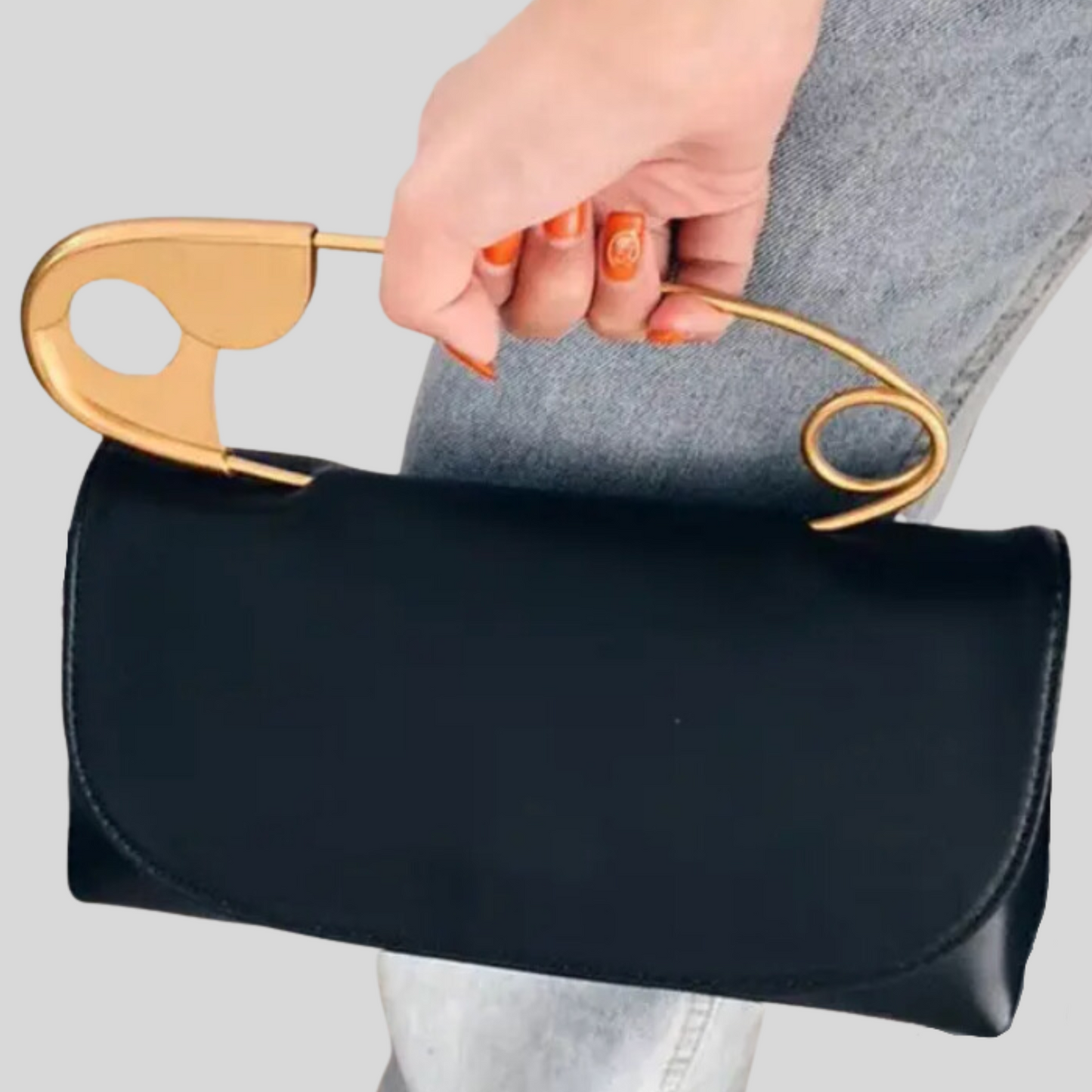 YOUR SECRET IS SAFE WITH ME SAFETY PIN CLUTCH