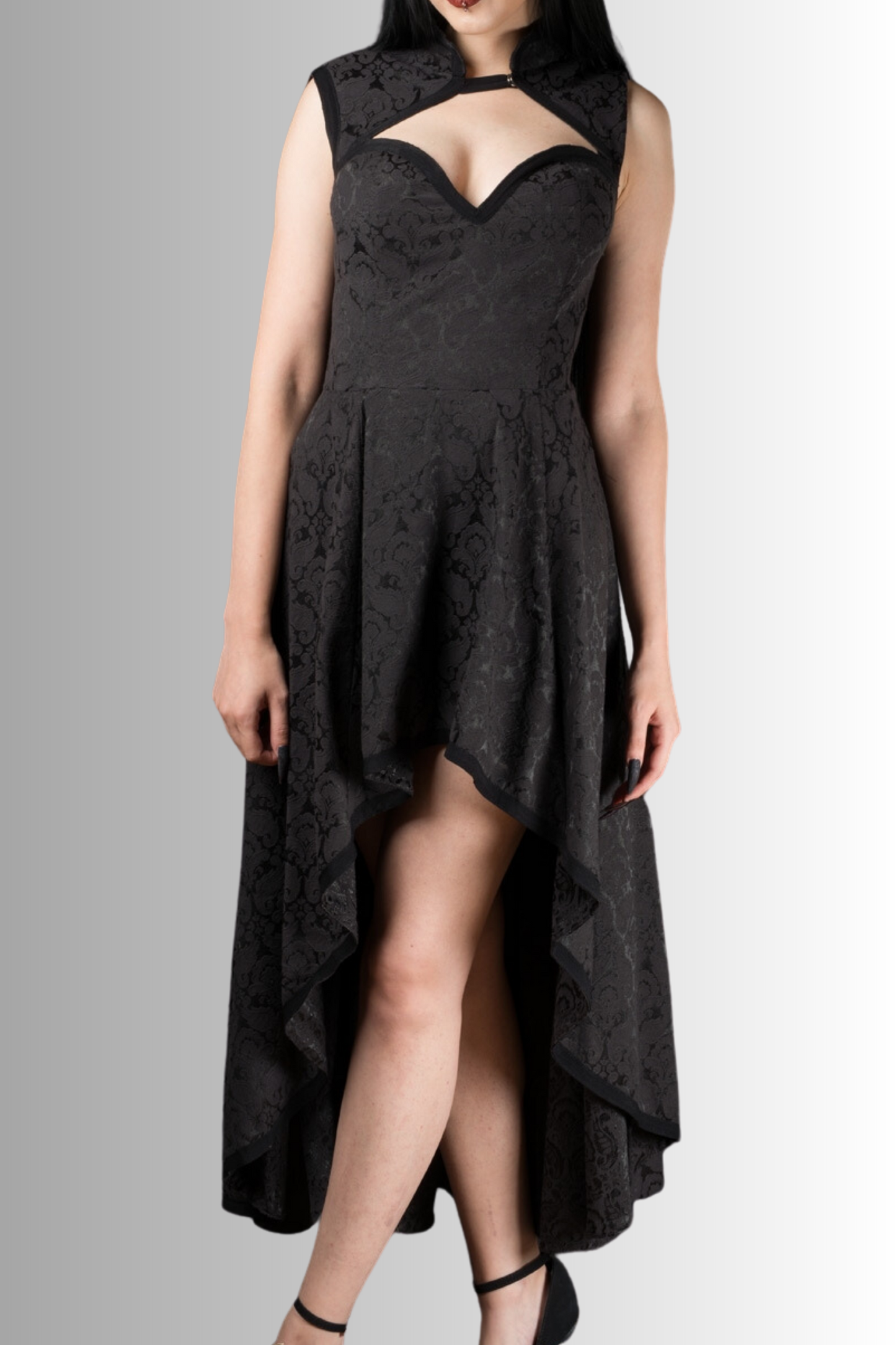 Enigma Elegance Brocade Choker Dress