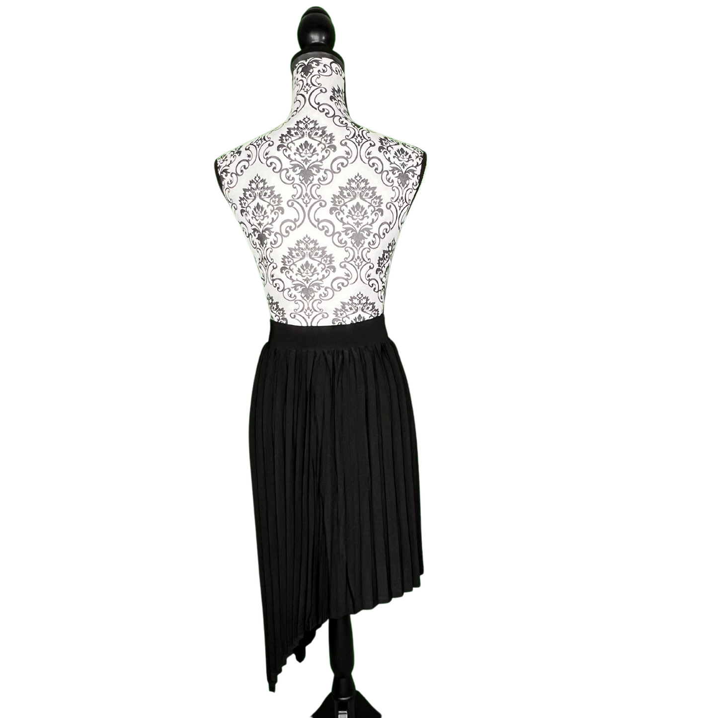 CORPORATE GOTH PLEATED MIDI SKIRT