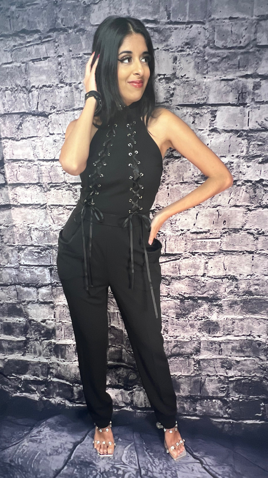 FEMME NOIR POCKETED JUMPSUIT