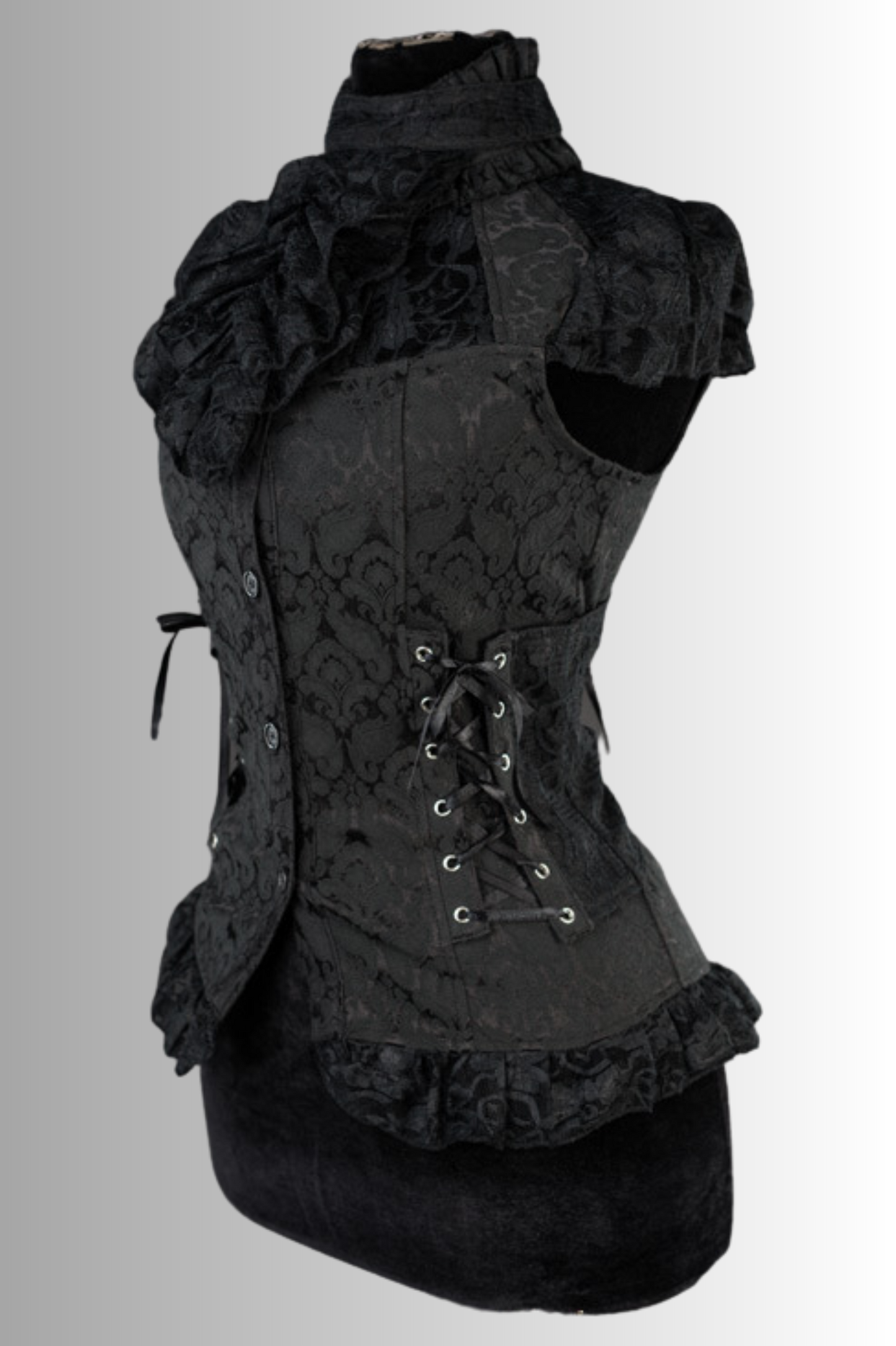 Gothic Reverie Brocade Laced Shirt