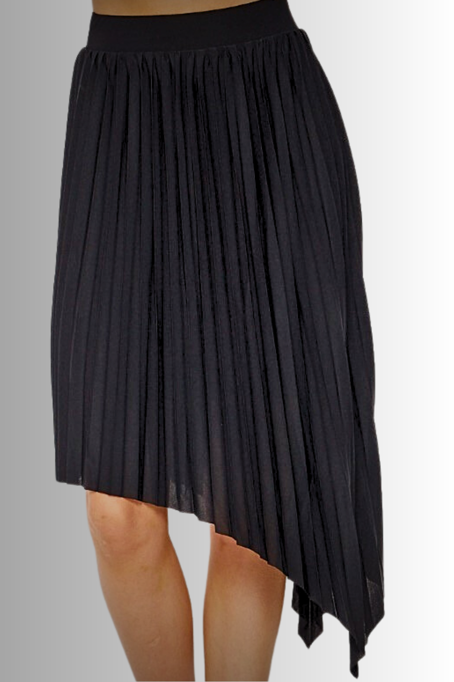 CORPORATE GOTH PLEATED MIDI SKIRT