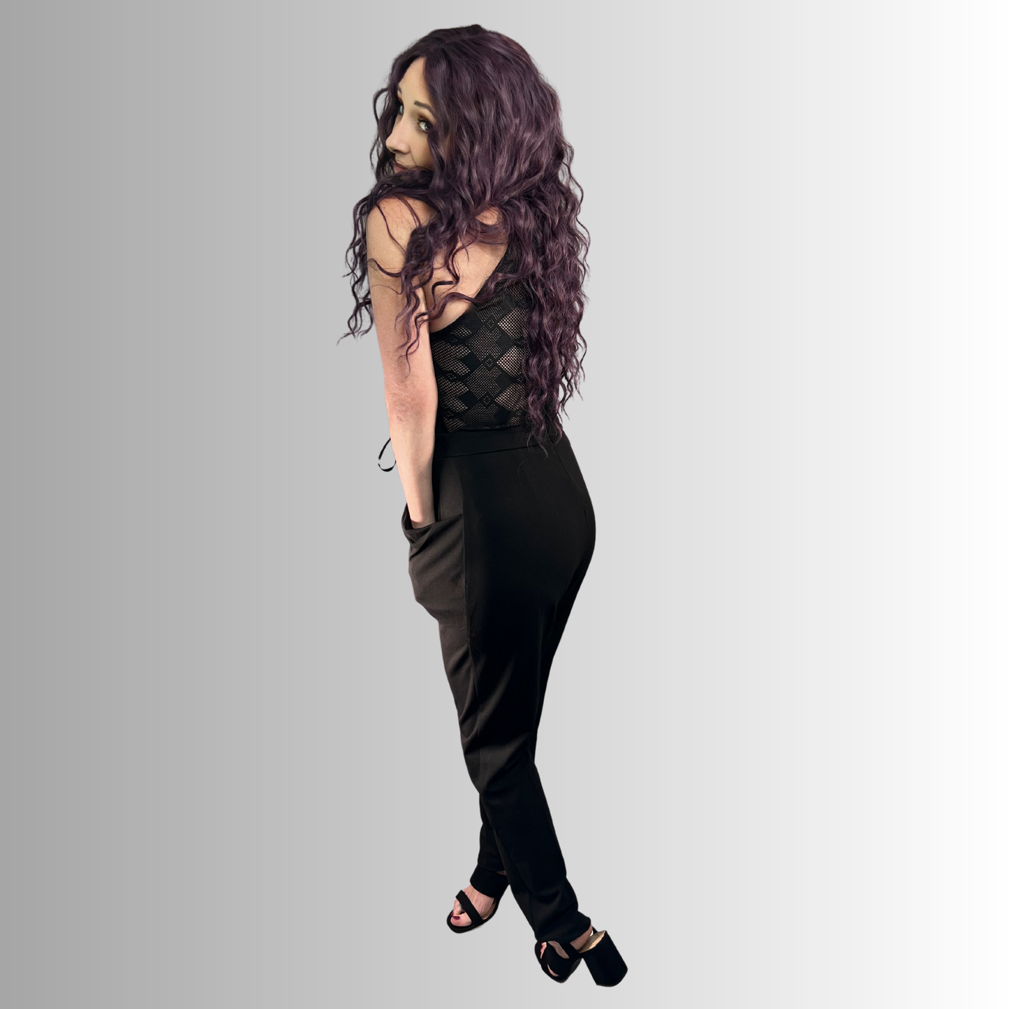 FEMME NOIR POCKETED JUMPSUIT