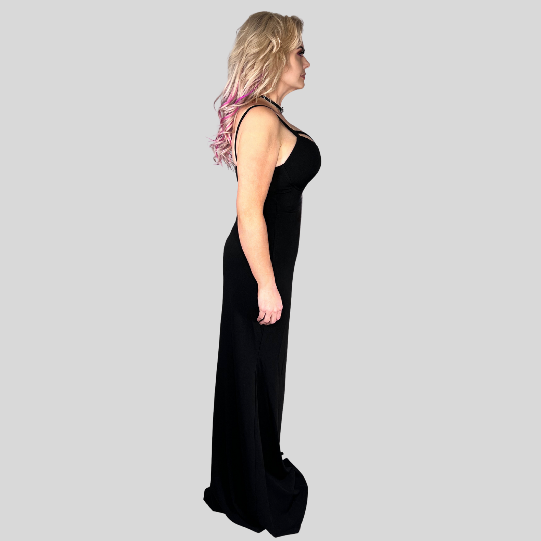 HIGH SLIT CRISS CROSS MAXI DRESS