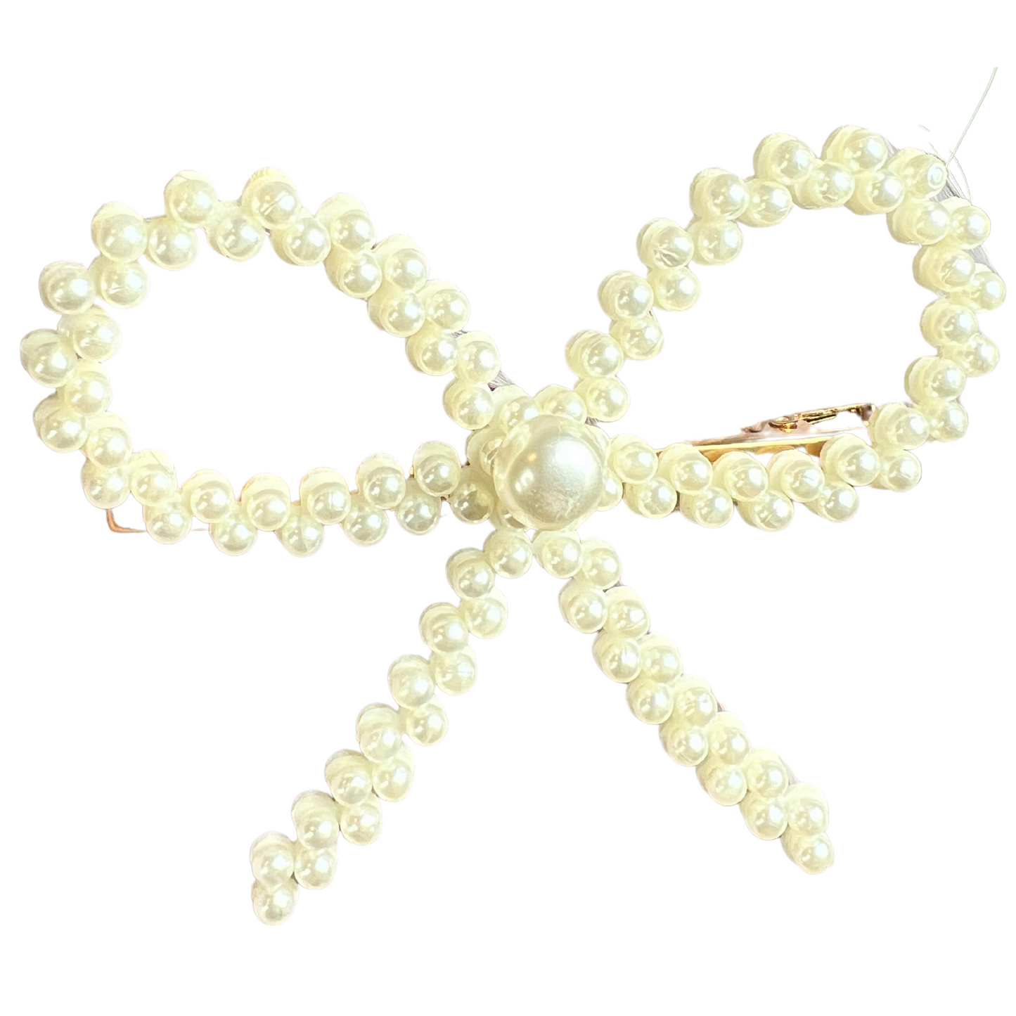 CUTE BOW PEARL HAIR CLIP