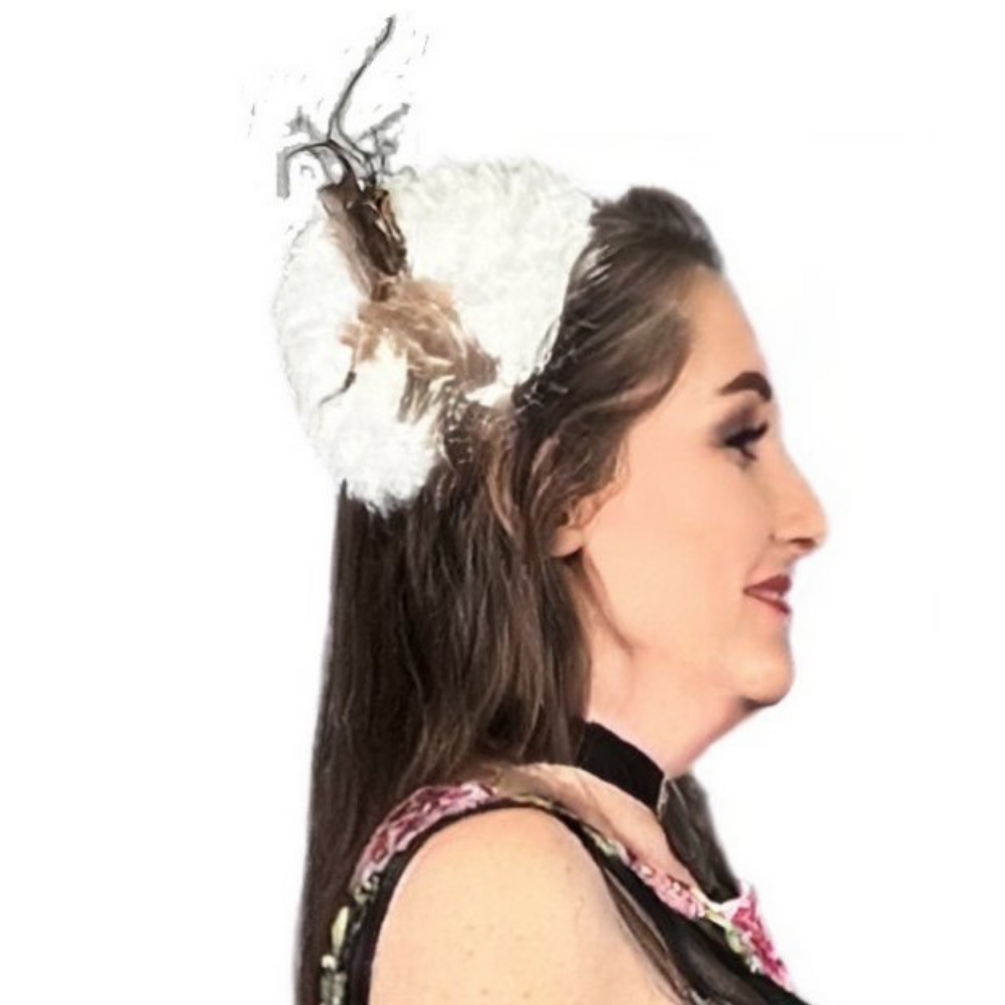 FUR FASCINATOR HEADBAND