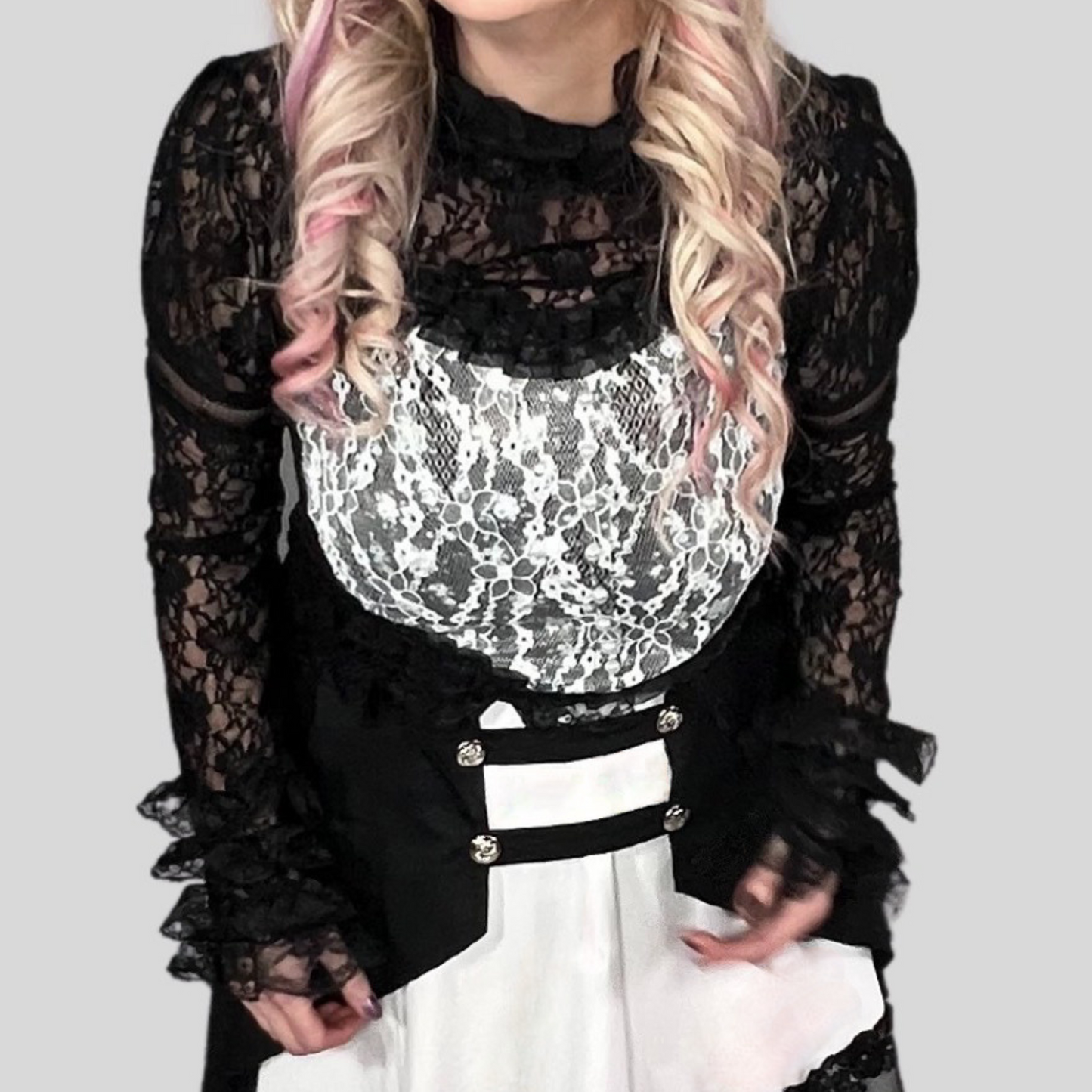 VICTORIAN LACE LONG SLEEVE BLOUSE